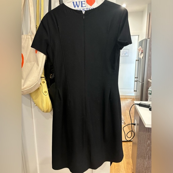 Theory A-Line Wool Mini Dress Black Size 4 - Picture 2 of 3